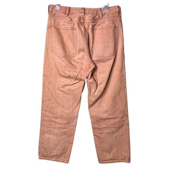 Uniqlo Jeans Women's 28 Burnt Orange Straight Leg Denim Casual Workwear Pants - Picture 3 of 12